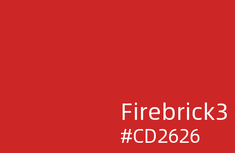Firebrick3是什么颜色 - #CD2626是什么颜色 - Firebrick3HEX、RGB、HSL、HSV、CMYK、十六进制代码